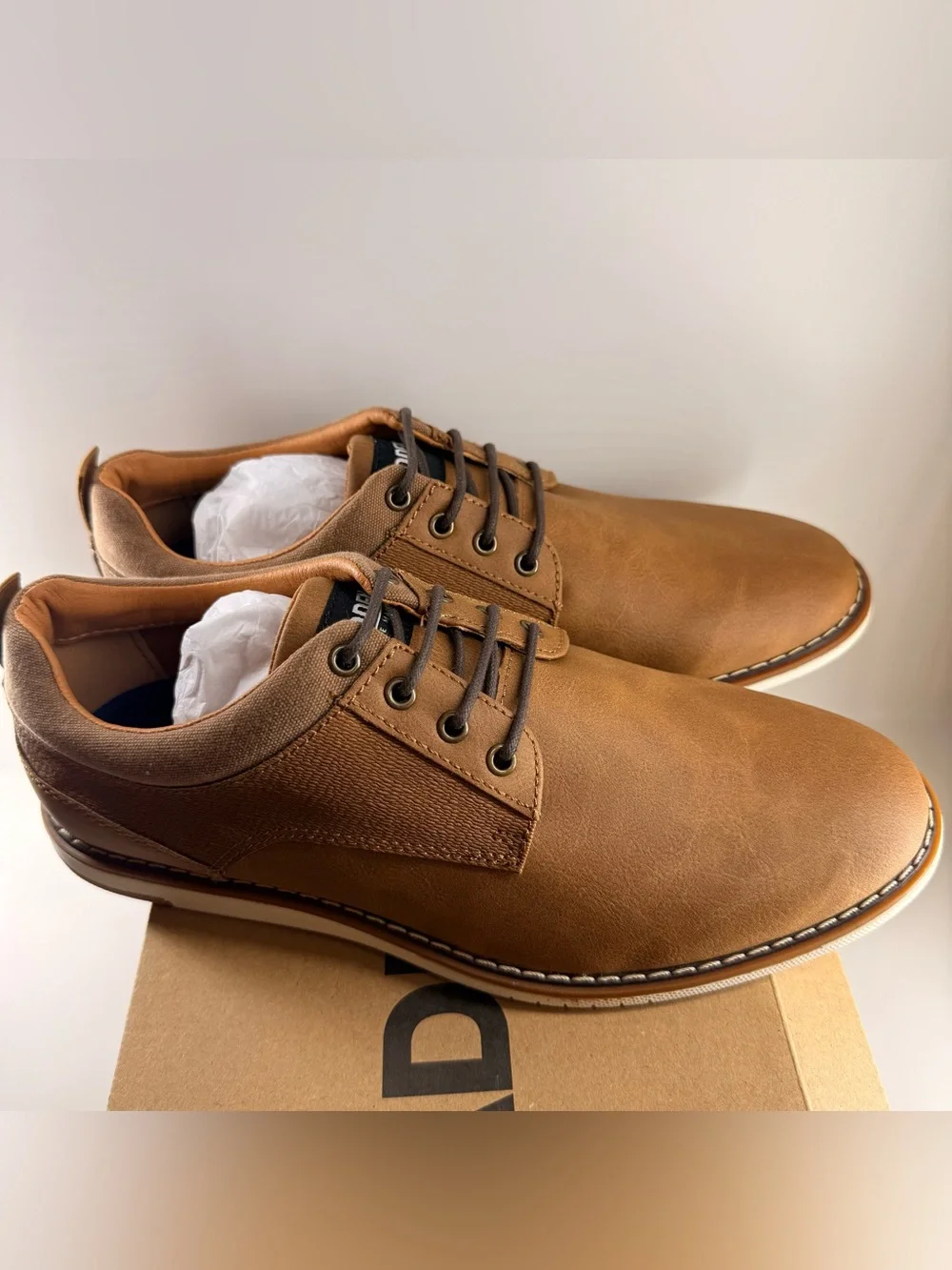 NIB Sz 8.5 Steve Madden Men's M-Landen Oxfords - Tan Nubuck NEW